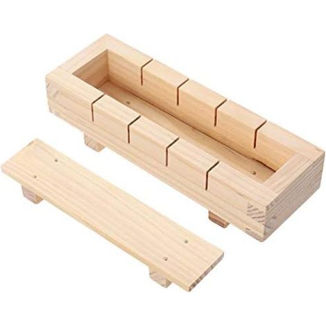 Ensemble Sushi En Bois - Moule à Riz Et Outils Traditionnels - Pour Maki Nigiri Et Rouleaux Maison - Kit Complet 3 Pièces (1/5)