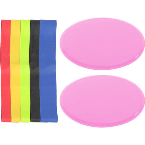 Disques de glisse pour exercices sportifs, tapis de glisse pour entraînement, équipement de fitness rose (1/5)