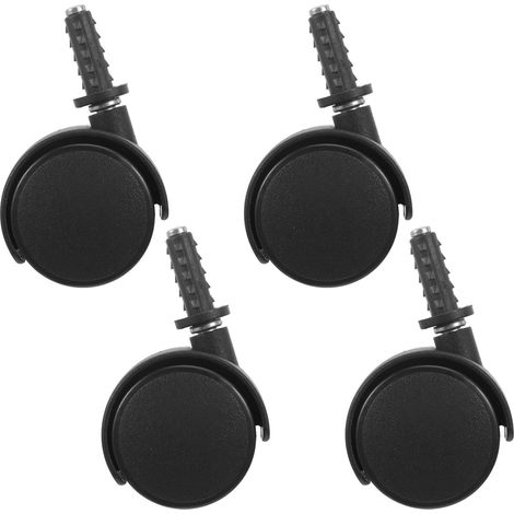 of 4 Galvanized Nylon Wheels for Wooden Doors High Load (1/5)