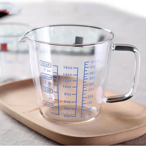 Measuring Cup - Borosilicate Glass - 250ml Or 500ml - Microwave Freezer Dishwasher Oven Safe - Kitchen Measuring Tool - 1 Piece (1/5)