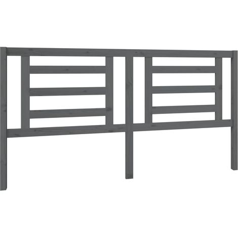 Maison Exclusive - Testiera per Letto Grigia 186x4x100cm in Legno Massello di Pino