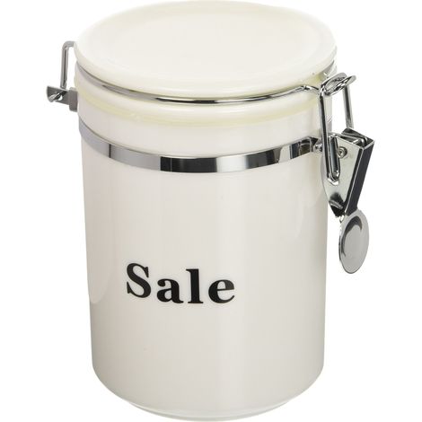 Pot à sel en Plastique, Blanc/Noir, 0,72 cl (1/2)