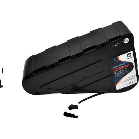 Batería de iones de litio de alta capacidad, compatible con bicicletas eléctricas equipadas con un motor de 3000 W, enchufe de 52 V 40 Ah-3P. (1/2)