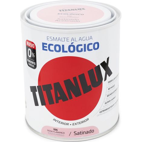 -CAHERSA- PINTURA TITANLUX ECO SATINADO ROSA FLAMINGO 750ML TITAN (1/2)
