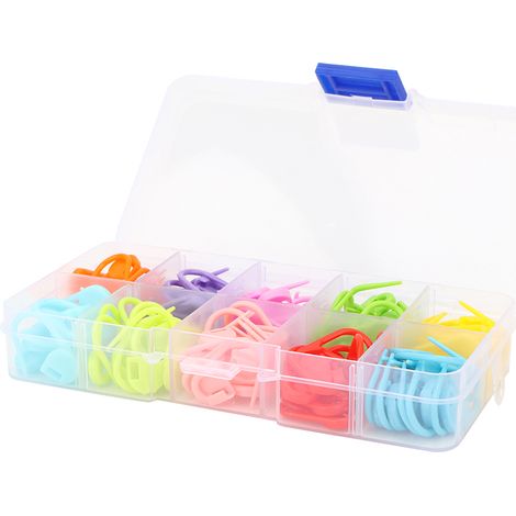 Broche de sécurité en plastique durable, épingle marque-mail, pince à aiguille, compteur de mailles de tricot (1/5)