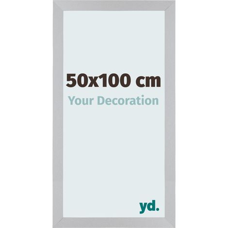 yd. - Cadre photo 50x100 - Argent Mat - MDF - Mura