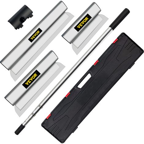 Mophorn – Lame d'écumage 25/60/80 cm – Acier inoxydable – Poignée ergonomique – Lames interchangeables pour cloisons sèches