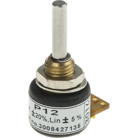 Potentiomètre Rotatif RS PRO, 2kO max, Ø axe 3,18 mm, Montage panneau ( Prix pour 1 ) (1/2)
