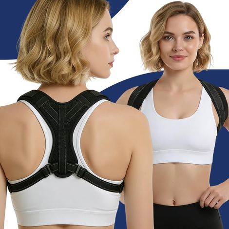 Correcteur de posture pour hommes et femmes,  soutien confortable pour le haut du corps et le dos, soulage la douleur causée par une mauvaise posture, les épaules voûtées, le dos courbé, les douleurs 
