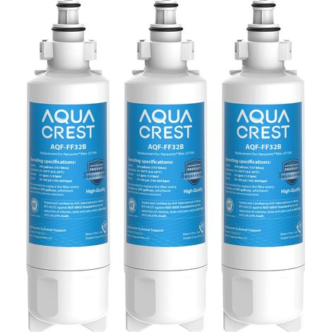 AQUACREST 257760 Filtre à Eau pour Réfrigérateur, Compatible avec Panasonic CNRAH-257760, 125950 NR-B53V1 NR-B53V1-WB/X1D NR-BG53V2 NR-BG53VW2 NR-B53V2-XE NR-B54X1-WB/E, EcoAqua EFF-6032B, AH-PCN(3) (1/5)