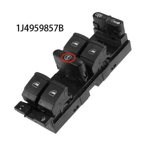 Die Teilenummer 1J4959857B gilt für den elektrischen Fensterheberschalter/manuellen Fensterheberschalter von Volkswagen Jettas, die zwischen 1999 und 2005 hergestellt wurden. (1/4)