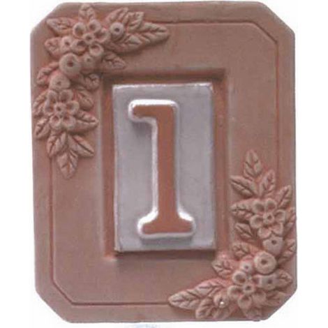 Portanumero In Terracotta 1 Posto Cm. 13X16 5 Pz (1/2)