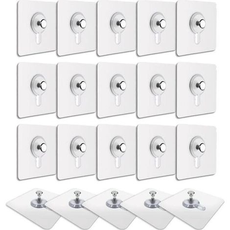 Haken, Wandbilderhaken (20 Stück) zum Aufhängen von Bildern, Bilderrahmen, Spiegeln und vielem mehr.