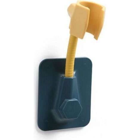Triumphe Handbrausehalterung, verstellbare Wandhalterung für Duschköpfe, selbstklebende Wandmontage, ABS-Kunststoff, kein Bohren erforderlich, Blau (1/4)