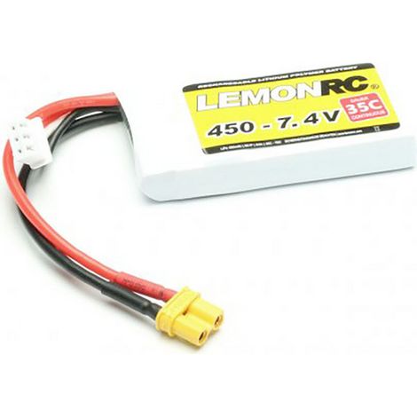 LemonRC Modellbau-Akkupack (LiPo) 7.4 V 450 mAh Zellen-Zahl: 2 35 C Softcase XT30
