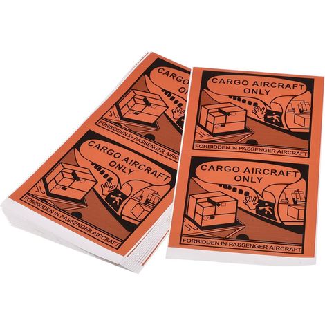 Lot de 50 étiquettes d'expédition pour avions cargo uniquement - autocollantes en papier détachables