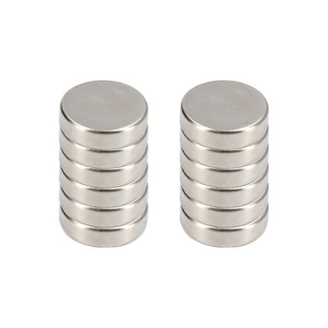 Ferrestock FSKNDC003 Pack de imanes redondos de neodimio (tierras raras) con una fuerza de sujeción super potente, fijación extra, 18x5 mm, 12 unidades