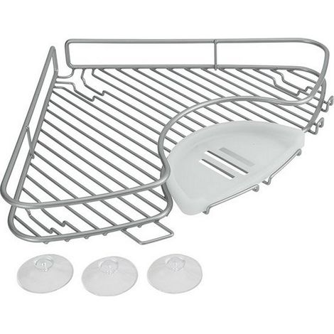 Étagère d'angle Metaltex 29x4 cm Argent (1/2)