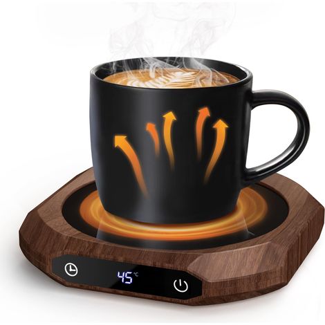 Scalda tazze, Scalda caffè per ufficio, Scalda tazze da caffè, Spegnimento automatico 1-12 ore, Scalda candele intelligente con 3 impostazioni di temperatura, Scalda bevande elettrico (marrone)