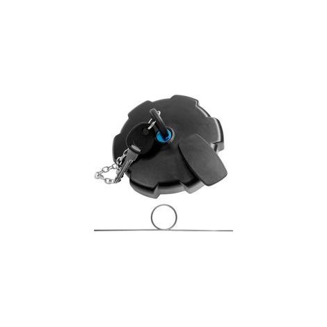 Tankdeckel mit Kette, 2 Schlüsseln und 1 Haken, abschließbar, Autozubehör für MAN TGA, TGX, TGS, Actros, Atego 80 mm, für Volvo L60, L70, L110, L120, L150, L180, L220, L350 (1/5)