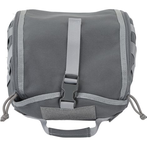 Sac de rangement pour casque de camping en toile, anti-rayures, réglable, gris. (1/5)
