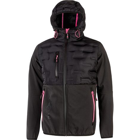 Hybrid-Arbeitsjacke Damen SPOCK - Grau/Fuchsia XL