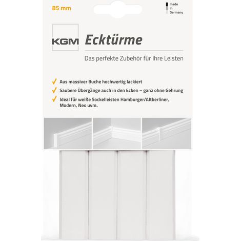 Cache-angle lot avantageux blanc 85 mm (4 pièces) (1/5)