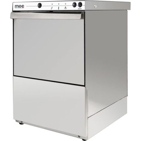 Lave-vaisselle professionnel à ouverture frontale 1500 paniers/h – Doseur de produit de rinçage – Cuve 3,5L – 120s cycle rapide – MEC