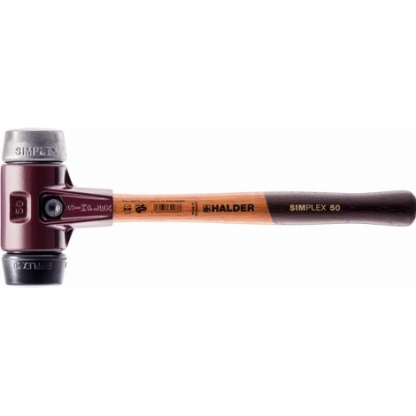 HALDER SIMPLEX Mazza in gomma piena / metallo morbido con corpo in ferro malleabile e manico in legno - D=30 mm - 3029.030