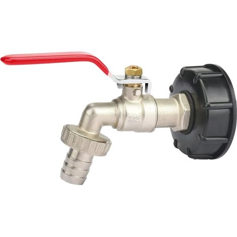 Raccord IBC - Raccord Robinet 1/2 Pouces - Filetage Grossier S60x6 - Pour Conteneurs IBC - Lot de 1