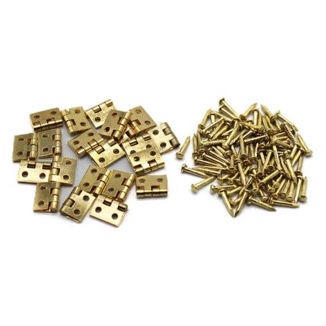 BUNTHAUS 60pcs mini charnières en laiton pour boîte à bijoux avec vis 240pcs petites charnières 8x10mm (1/3)
