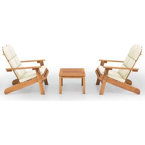 Maison Exclusive - 3-tlg. Garten-Lounge-Set Adirondack Massivholz