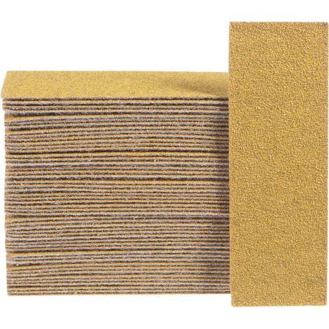 50pcs Micro Ponceuse Papier 80 Grain 3.5x1.2 Pouce (1/5)