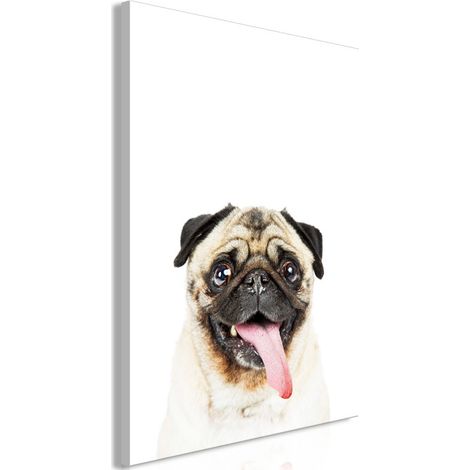 Tableau Imprimé "Pug" 80 x 120 cm (1/2)