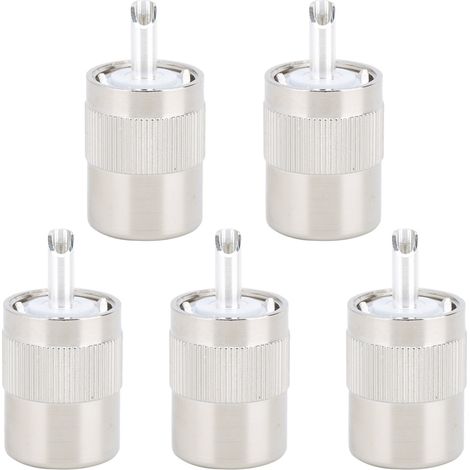 5 Pièces Connecteur Mâle PL-259 UHF pour Câble Coaxial 50 Ohm RG8 RG213 LMR400 (1/5)