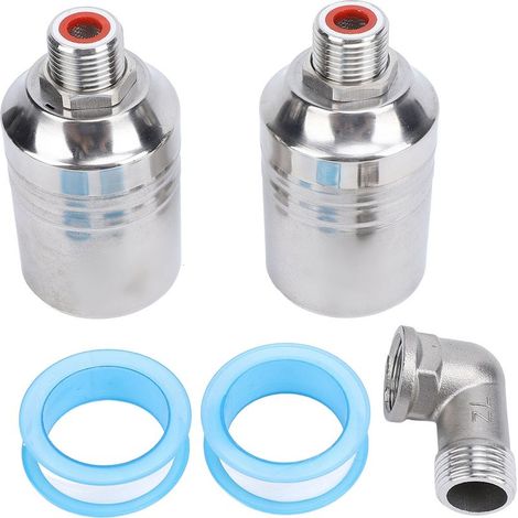 Robinet à Flotteur Automatique Contrôle Niveau d'Eau en Acier Inoxydable 304 – Pour Piscine, Fontaine et Bassin (2 Robinet-Flotteurs avec 3 Accessoires) (1/5)