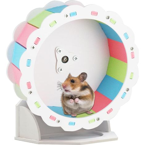 Roue de Course pour Hamster Silencieuse - Exercice et Bonheur sans Fin pour Votre Petit Animal - Diamètre 22cm (À Assembler)
