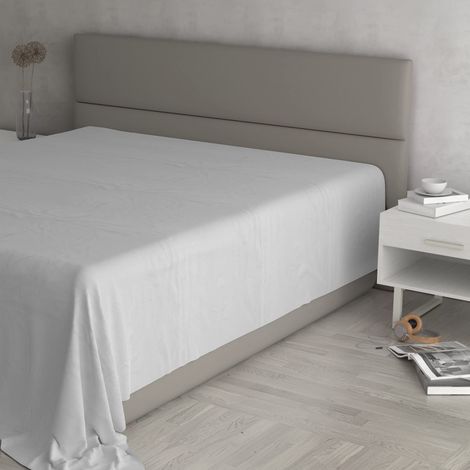 Lenzuolo sopra “Max Color” 100% Cotone, Grigio Chiaro, Matrimoniale Maxi (1/4)