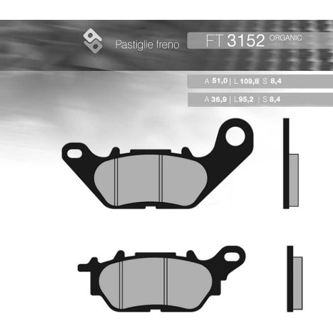 PASTILLAS DE FRENO BRENTA KH464 YAMAHA YBR 125 '06-'15 DELANTERAS (FT 3152)