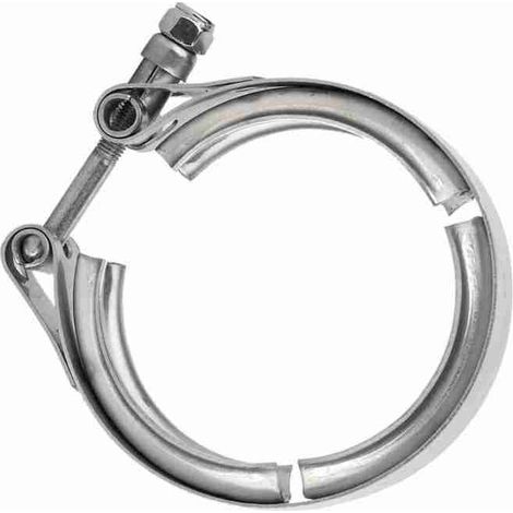 Abrazadera universal para manguera de 63 mm (2,5 pulgadas) para tubo de escape turbo con brida en V para automóviles, tornillo M6 (1/5)