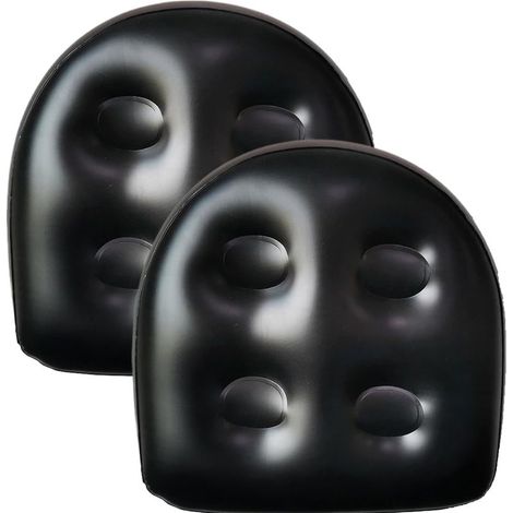 Lot de 2 rehausseurs de siège de voiture gonflables avec ventouse - 47 x 37 x 15 cm - Noir