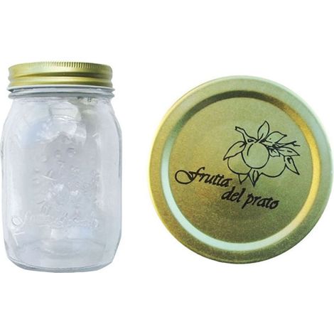 Einmachglas mit Metall Deckel - 12er Set - Marmeladenglas mit Schraubverschluss - Weckglas Vorratsglas