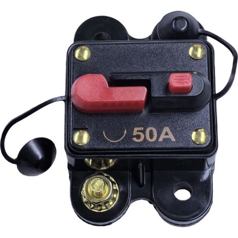 Disjoncteur Auto-réarmable 100a 12v-24v avec Protection Anti-poussière Noir pour Circuits Automobiles Haute Sensibilité, Compatible Treuil et Système Audio, Protection Surcharge (1/5)