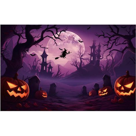 Décor de fond pour Halloween, bannière fantôme citrouille haut de gamme, nouvelle décoration murale festive - 110 x 180 cm - Style 11