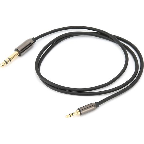 Câble Audio 3.5mm vers 6.5mm Mâle-Mâle pour Ampli, Table de Mixage, Enceintes et Batterie Électronique (1/5)