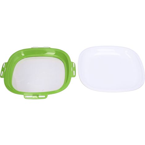 Plateau de conservation des aliments, boîte de rangement réutilisable, organisateur empilable pour réfrigérateur, vert (1/4)