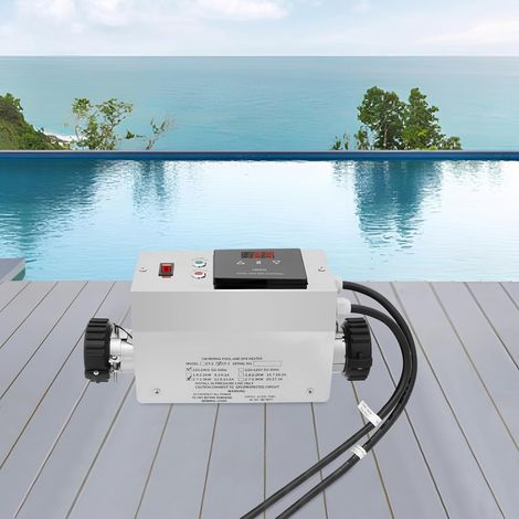 Schwimmbadheizung, Elektrisch Poolheizung Thermostat Wärmetauscher Edelstahl, 3000W Wärmepumpe Pool für Schwimmbäder und SPA-Pools (1/5)