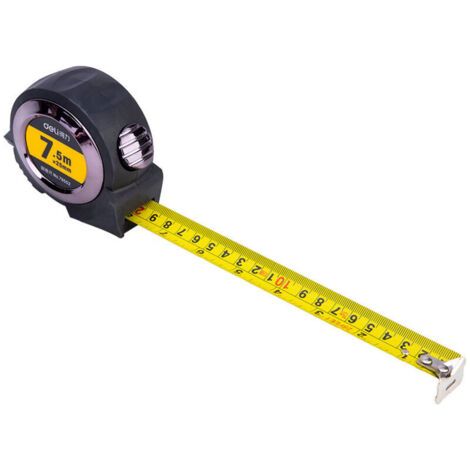 Ruban à mesurer autobloquant en acier inoxydable, métrique 7,5 m 25 mm avec clip de ceinture (1/3)