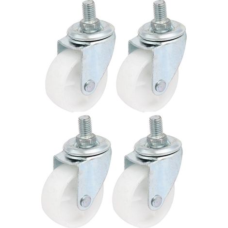 2-Zoll-Durchmesser M10x15mm Gewindezapfen PP-Schwenker-Universal-Lenkrolle 4-tlg (1/3)