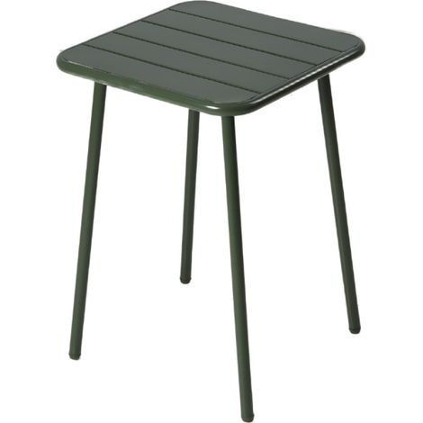 Mesa cuadrada de 2 plazas 50x50cm verde BERGAME
